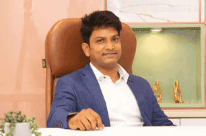 Dr. Teja Vinod Kesamsetty, MBBS, MD - DVL (JIPMER), MCHT, Founder & Consultant Dermatologist, Cosmetologist, and Hair Transplant Surgeon.